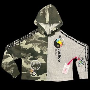 Justice girls size 12/14 crop top sweatshirt